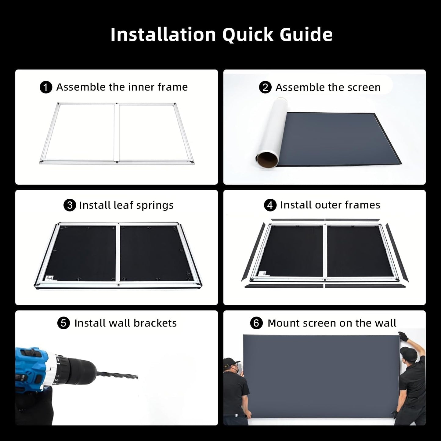 NothingProjector ALR Screen for Ultra Short Throw Projector, 85% Ambient Ceiling Light Rejecting, 100 inch, 4K/8K UHD, Active 3D, Fixed Frame 16:9, Wall Mount Anti Daylight UST, Classic Series NothPJ