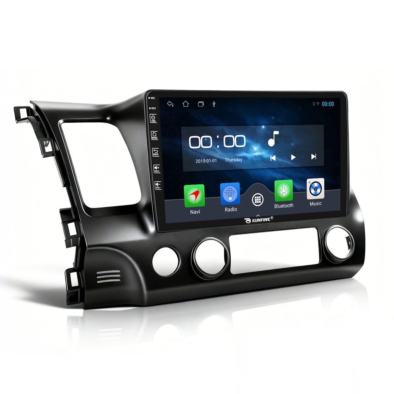 Kunfine Android Autoradio Car Navigation Stereo Gps Radio 10 Ips Touch Screen Pad Bt Wifi Headunit Tablet For Honda Civic 2004-2