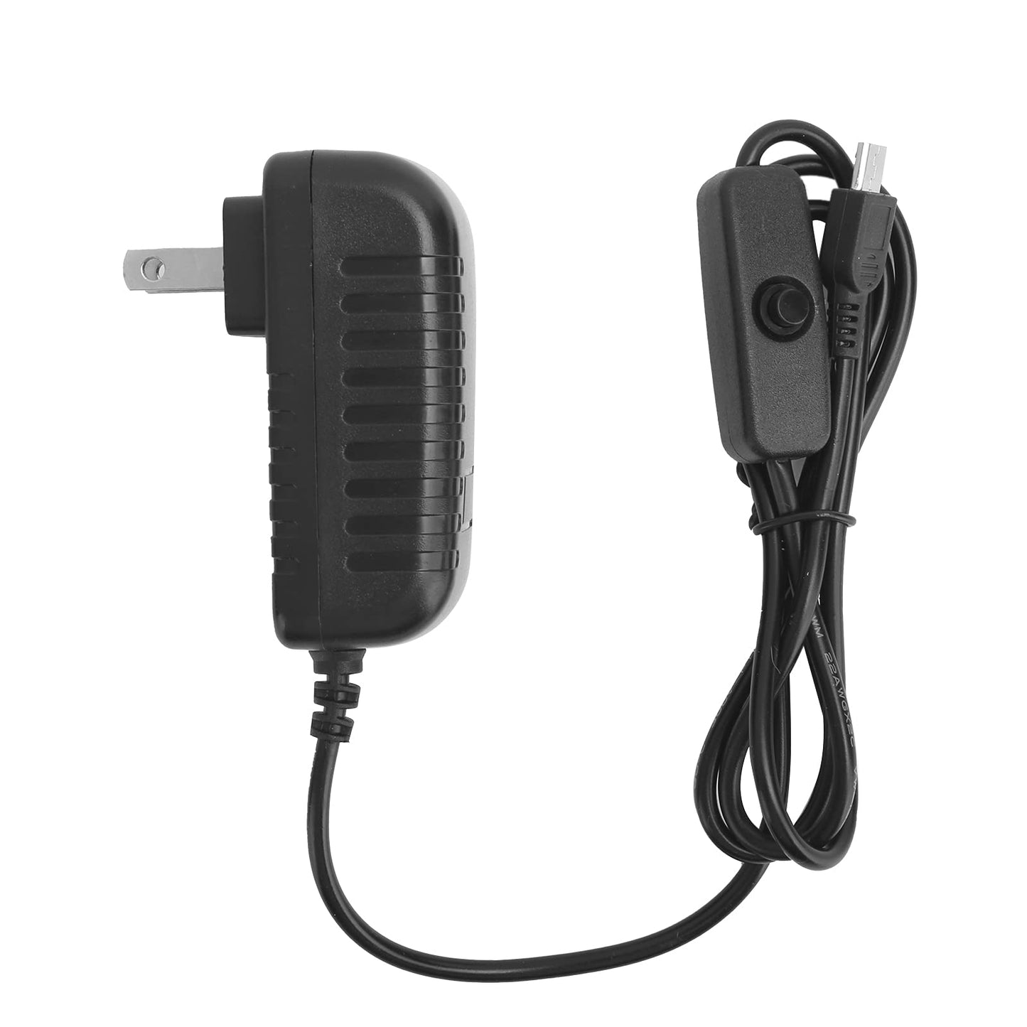 Power Supply Adapter For Raspberry Pi, 15W 5V 3A Power Supply With Switch Integrated Micro Usb Adapter,For 3B+/3B/2B (Us)