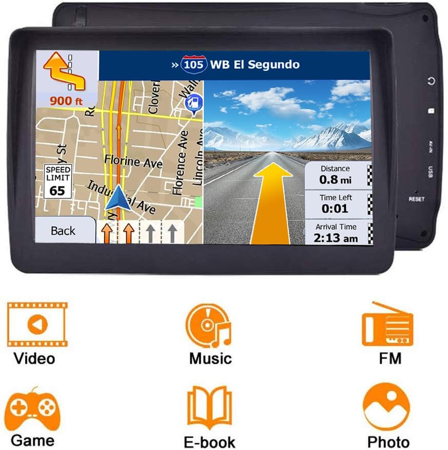 MRSXWPY 7-Inch HD Touchscreen GPS Navigator for Car, Truck & RV with 2025 Maps (Free Lifetime Updates), Voice Turn-by-Turn...