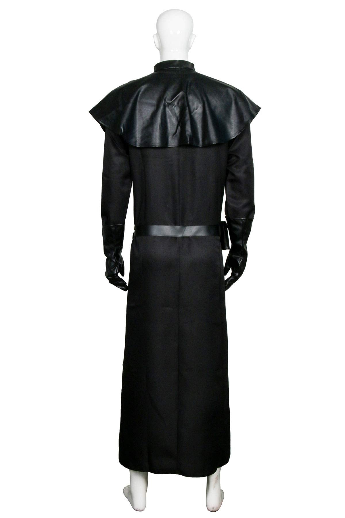 FirstCos Plague Doctor Costume for Adults Halloween Clothing Black Cloak Steampunk Fancy Dress Renaissance Priest Outift