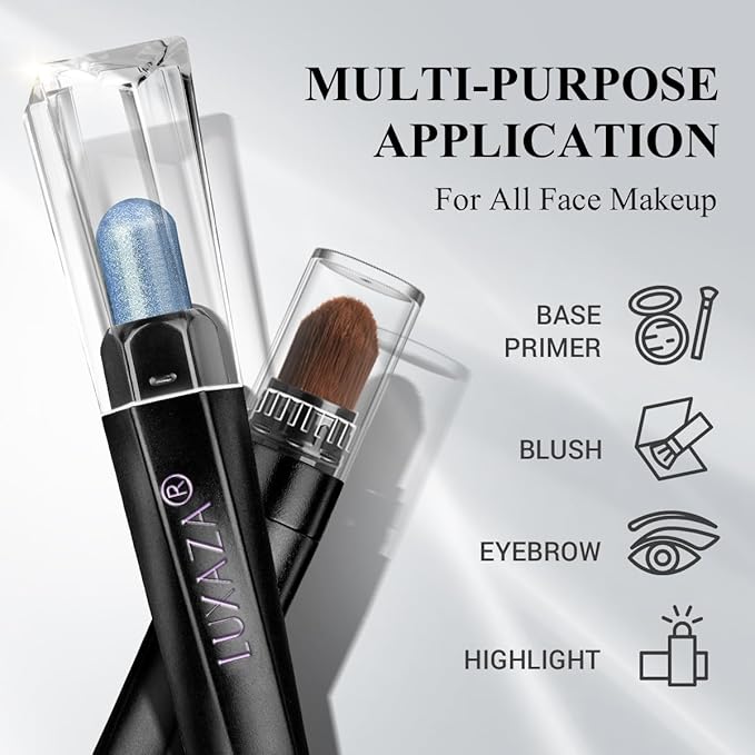 10PCS Cream Eyeshadow Stick Set,Pro Longwear Eye Shadow Brightener Pencil Crayon Makeup Sticks