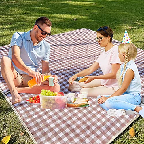 Extra Large Picnic Blanket Beach Blankets, 80''x80'' Picnic Mat Waterproof Sand Proof Foldable Portable for Outdoor Campin...