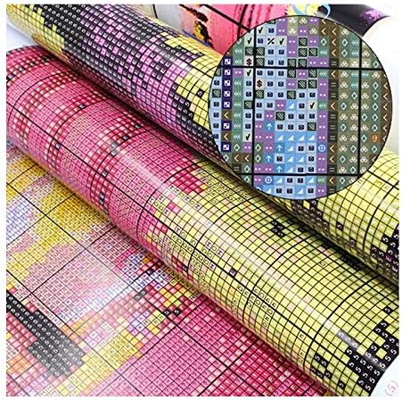 Stitchmelody Counted Cross Stitch Kits,14CT Unprinted Pattern Embroidery Set,DMC Threads Needlework Kit-Happy Couple 17.3''×14.2''