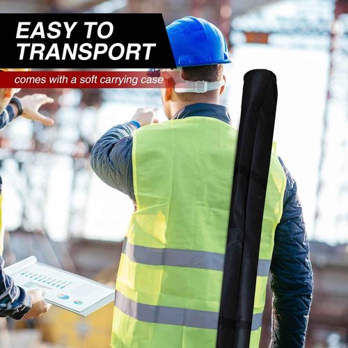 Aluminum Bipod for Surveying Poles | Adjustable Telescoping Legs with Thumb Release | Universal 1"-1.5" Pole Compatibility(Yellow)