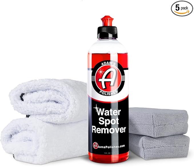 Adam's Polishes Water Spot Remover - Hard Water Stain for Glass, Shower Doors, Paint, Windows, Car Detailing | Calcium, Magnesium & Soap Scum Remover
