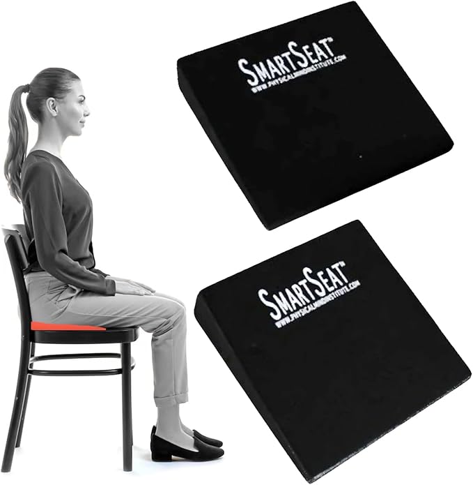Small Foam Wedges for Back, Knee & Sit Bone Support Posture Correction Pain Relief and Comfort Ideal for Office Chairs, Home Seating, Yoga, Meditation and Pilates Practice, Pack of 2
