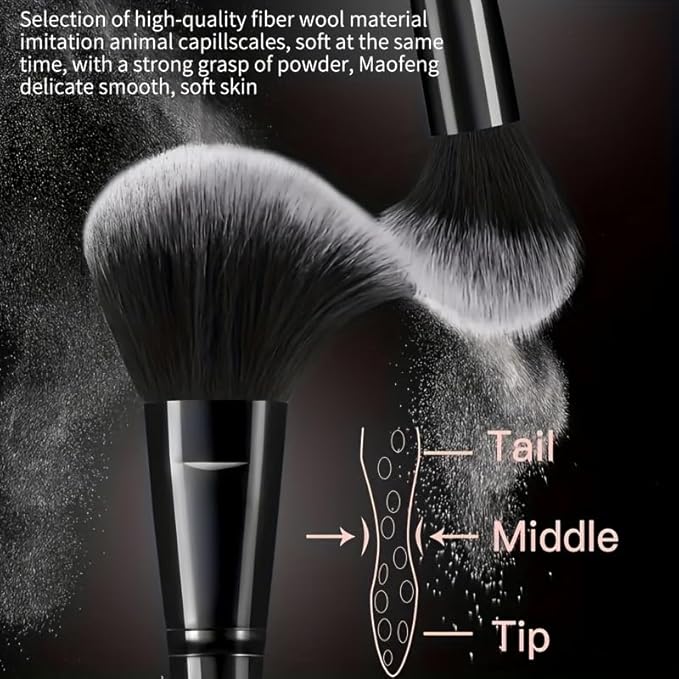 56Pcs Black Makeup Brushes Set Professional with Case Premium Synthetic for Foundation Concealer Blush Eyeshadow Powder Contour Makeup Brush Kit Face Eye Make up Brushes & Tools