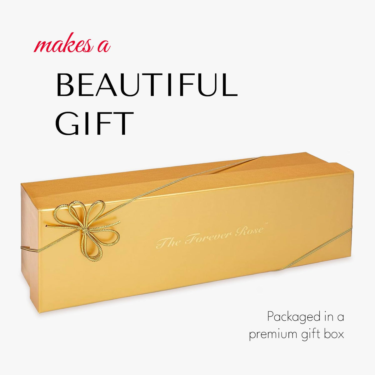 Forever Rose Hand-Dipped in 24K Gold, Ruby Red-Inspired July Birthstone with Sparkles, Real Rose in Luxury Gold Gift Box & Clear Glass Bud Vase –Perfect Ready to Gift for July Birthday or Any Occasion