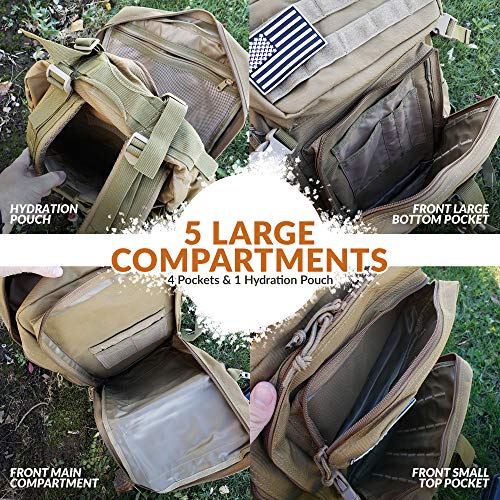 Sirius Survival 50L Expeditionary Tactical Backpack - Large Molle Bag