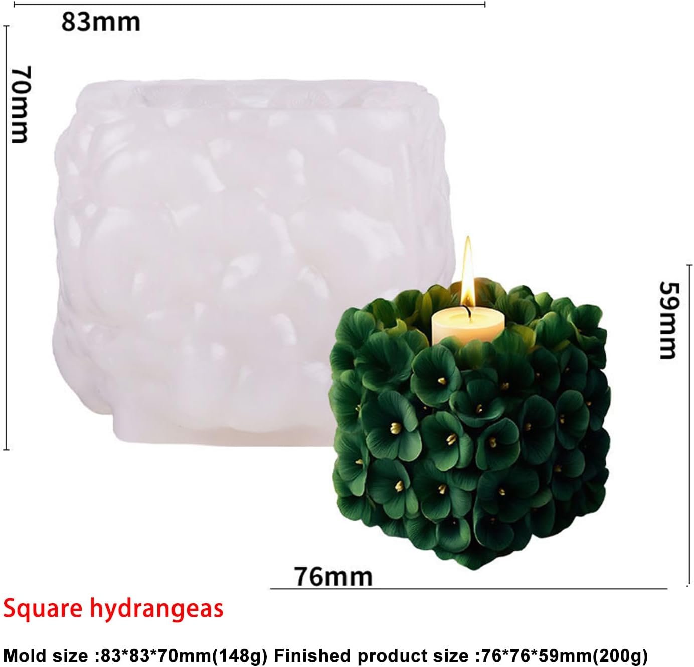 Peony Bouquet Candle Soap Molds, 3D Peony Silicone Mold for Epoxy Resin Casting, Silicone Mold for Resin Casting DIY Plaster Polymer Clay Home Decoration