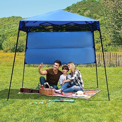 Fireflowery 7’ x 7’ Pop Up Canopy Tent, Portable Shelter Canopy w/Backpack, Outdoor Instant Canopy Tent, Lightweight & Com...