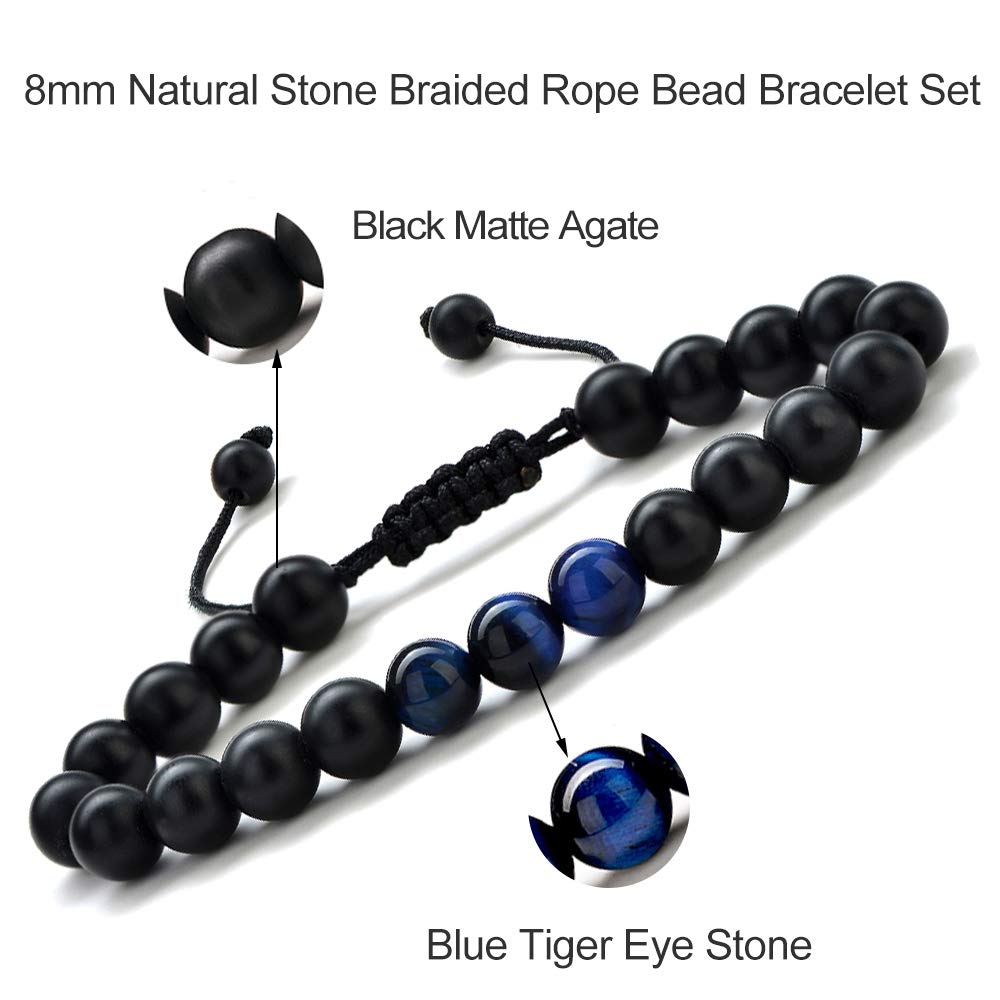 Mens Womens Gifts: Mens Yoga Bracelet - Natural Black Lava Rock Stone, Adjustable Aromatherapy Essential Oil Diffuser Bracelet f