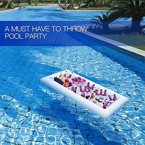 Novelty Place Inflatable Ice Serving Tray Buffet Bar with Drain Plug - Salad Food & Drinks Inflatable Cooler for Party Pic...