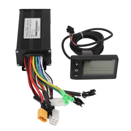 gernie DC24V 36V 48V 500W 750W Brushless Motor Controller, Waterproof 26A 3 Mode W ave Scooter Brushless Controller Kit with S866 Panel Display, E Bike Conversion Kit