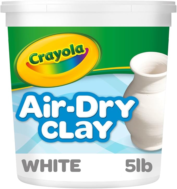 Crayola Air Dry Clay (5lbs), Teacher Supplies, Natural White Modeling Clay for Kids, Sculpting Material, Bulk Craft Suppli...