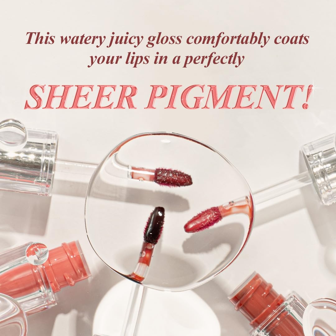 TIRTIR Waterism Tinted Lip Gloss #02 Merry Coral, 0.14 Fl Oz - Kiss Ready Lipgloss, 12H Long Lasting Non Sticky Natural Tinted G