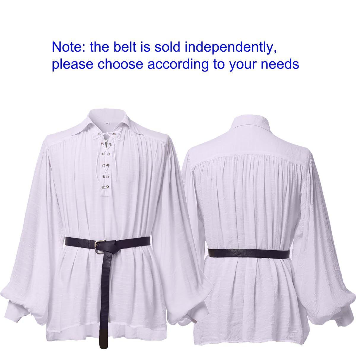 Men Pirate Shirt Women Vampire Renaissance Shirts Victorian Ruffled Medieval Costume Cotton Linen Shirt