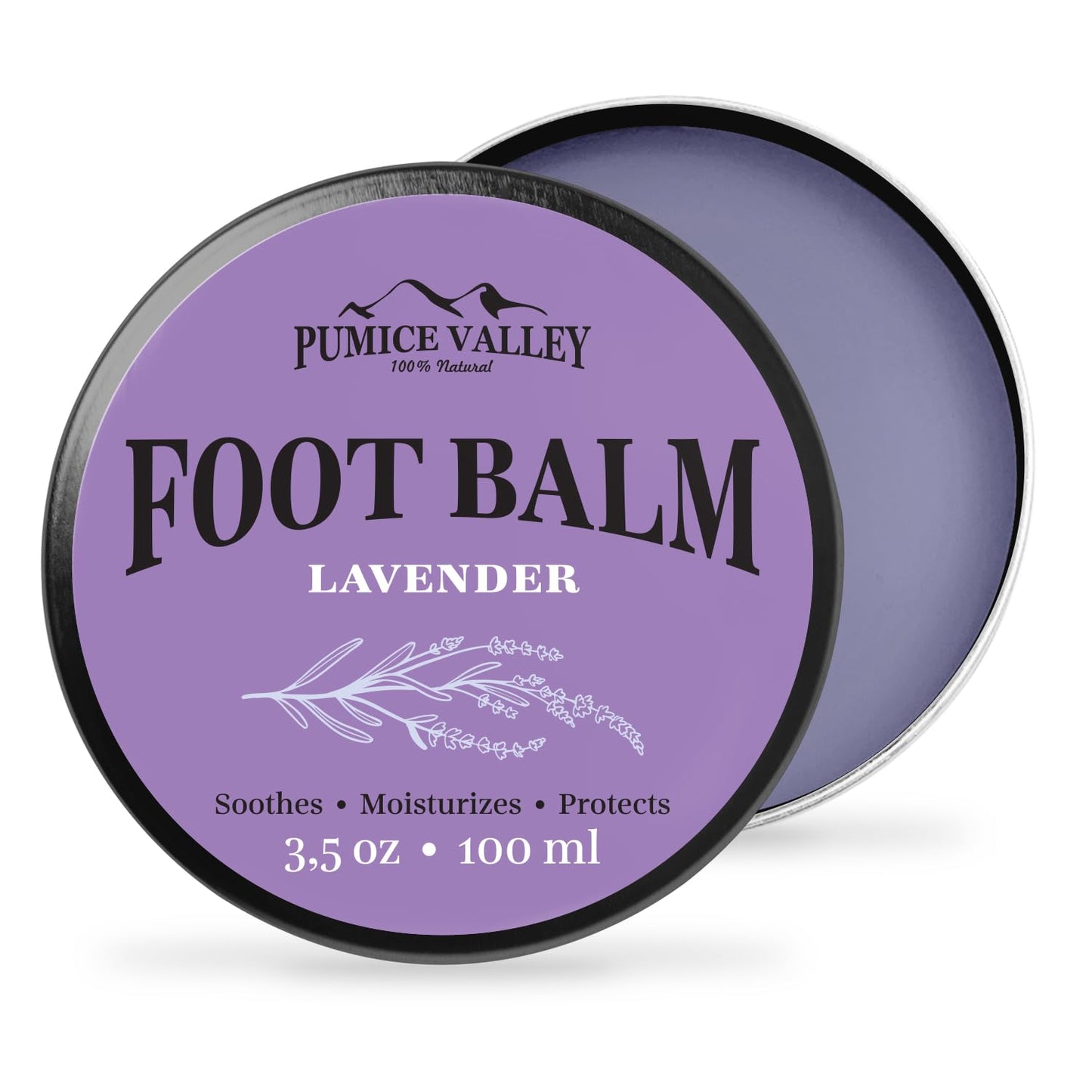 Pumice Valley Foot Balm Cream for Dry Cracked Heels and Feet - Natural Foot Moisturizer Balm for Calluses and Dry Feet Treatment