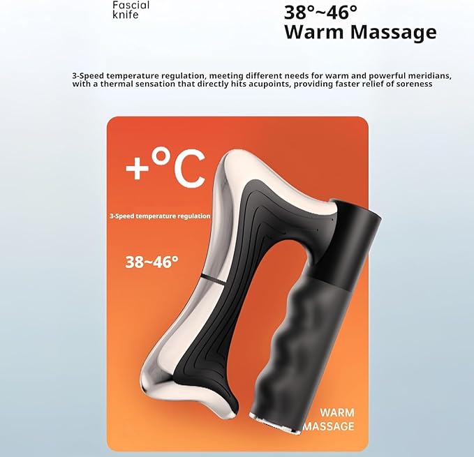 Sculptor Full Body Contour Device with Heat & EMS, Cellulite Massager Skin Firming & Lymphatic Drainage Muscle Relief Better Circulation, Electric Fascia Knife for Belly, Arm, Waist, Leg (black)