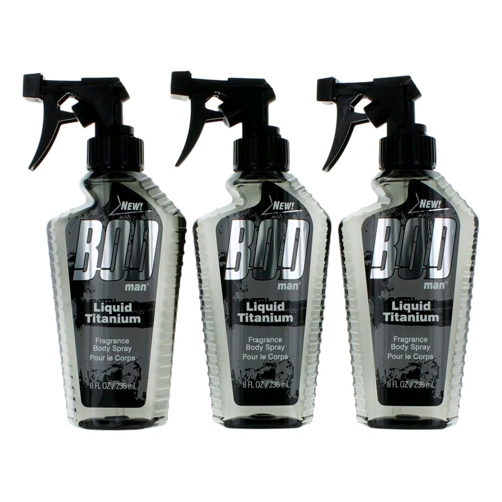 BOD man Liquid Titanium Fragrance Body Spray for Men 8 oz