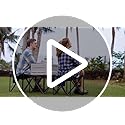 FUNDANGO Oversized Camping Stool for Adults,Thick Padded 18.1 Inch Folding Ottoman Foot Rest, 440 Lbs Heavy Duty Outdoor C...