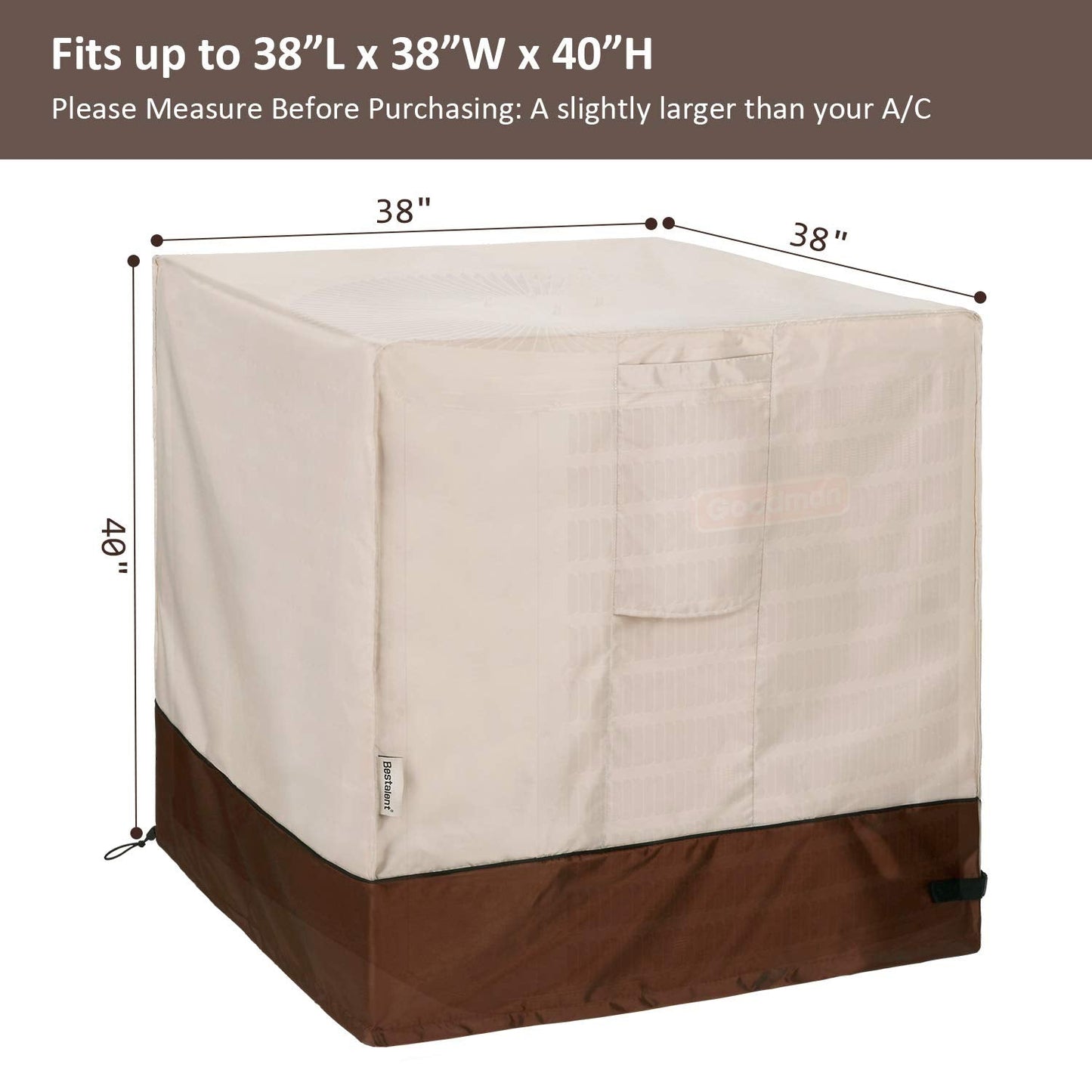 Bestalent Air Conditioner Cover For Outside Units Ac Covers Fits Up To 38 X 38 X 40 Inches