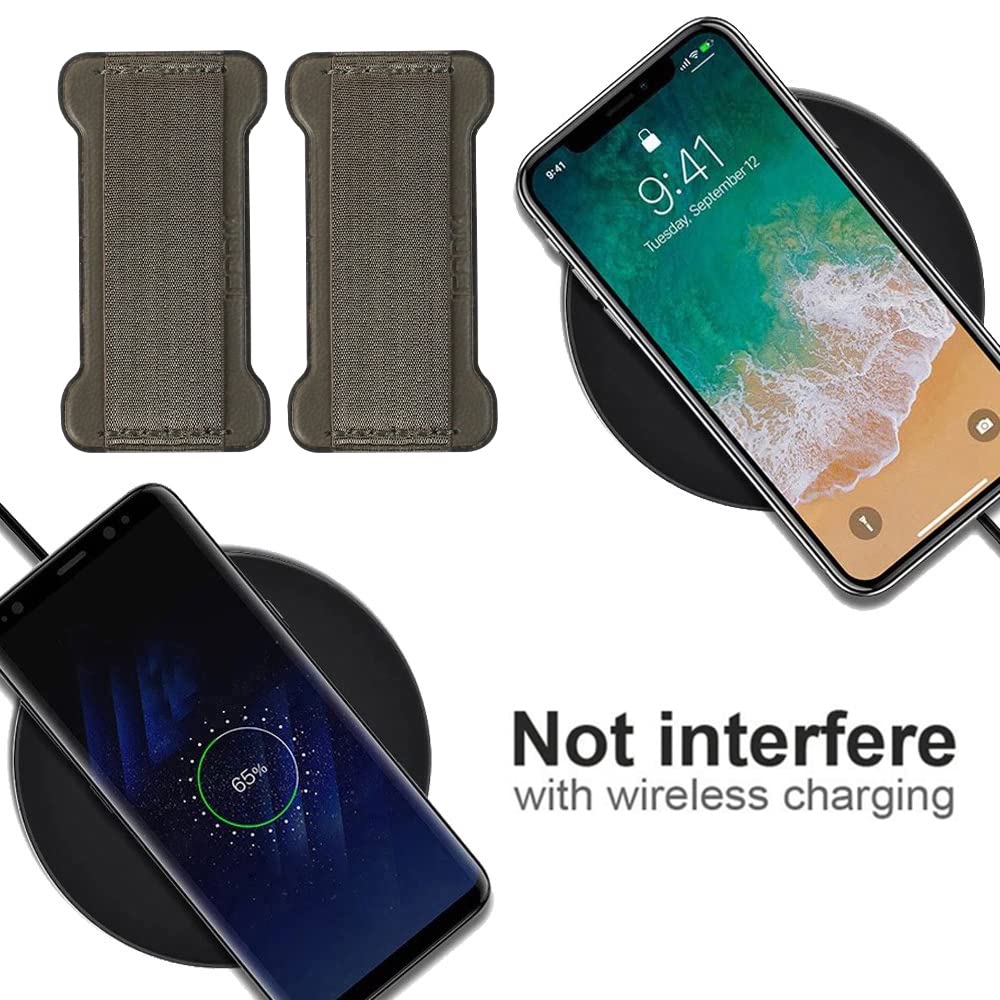 Wuoji Phone Grip Holder For Hand, Universal Finger Strap Phone Holder, Finger Selfie Grip Compatible With Most Smartphones (Gary