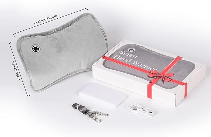 Rechargeable Hand Warmers, Portable Graphene Heated Gloves Handwarmers Bag with 10000MAH Power Bank&3 Heat Modes, Fast Electric Heating Pad Pouch Muff for Men,Pain Releif,Gift, Golf,Camping&Fishing