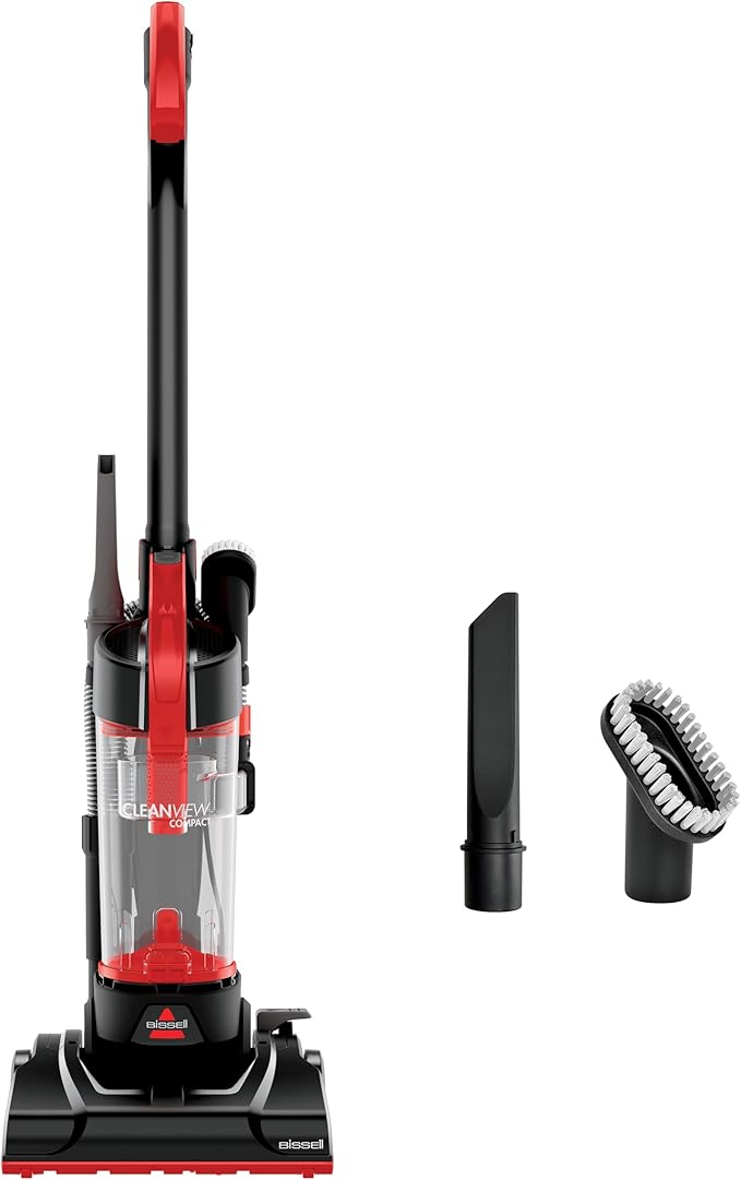 Bissell CleanView Compact Upright Vacuum, Fits in Dorm Rooms & Apartments, Lightweight with Powerful Suction and Removable...