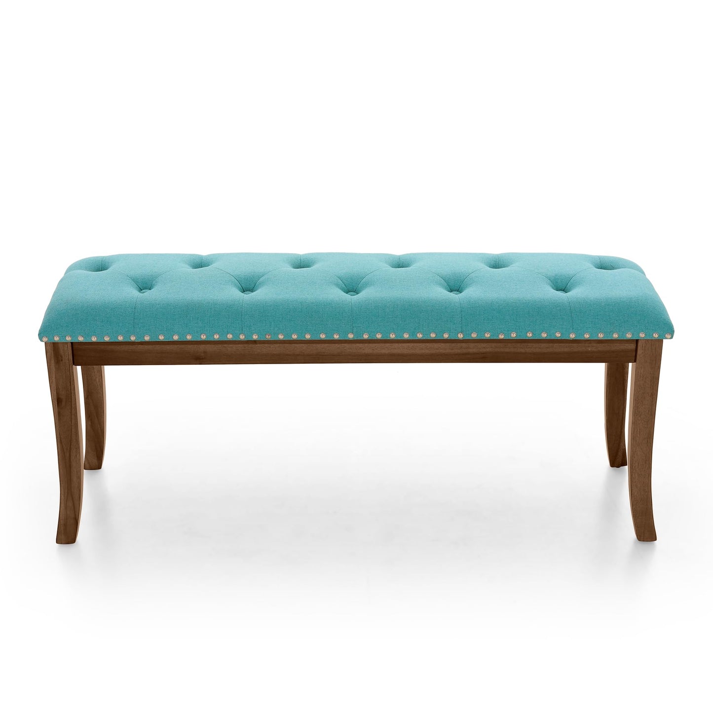 MAISON ARTS Clearance Upholstered Bedroom Bench for End of Bed, Solid Wood Legs and Button-Tufted, Ottoman Benches for Living Room, Entryway