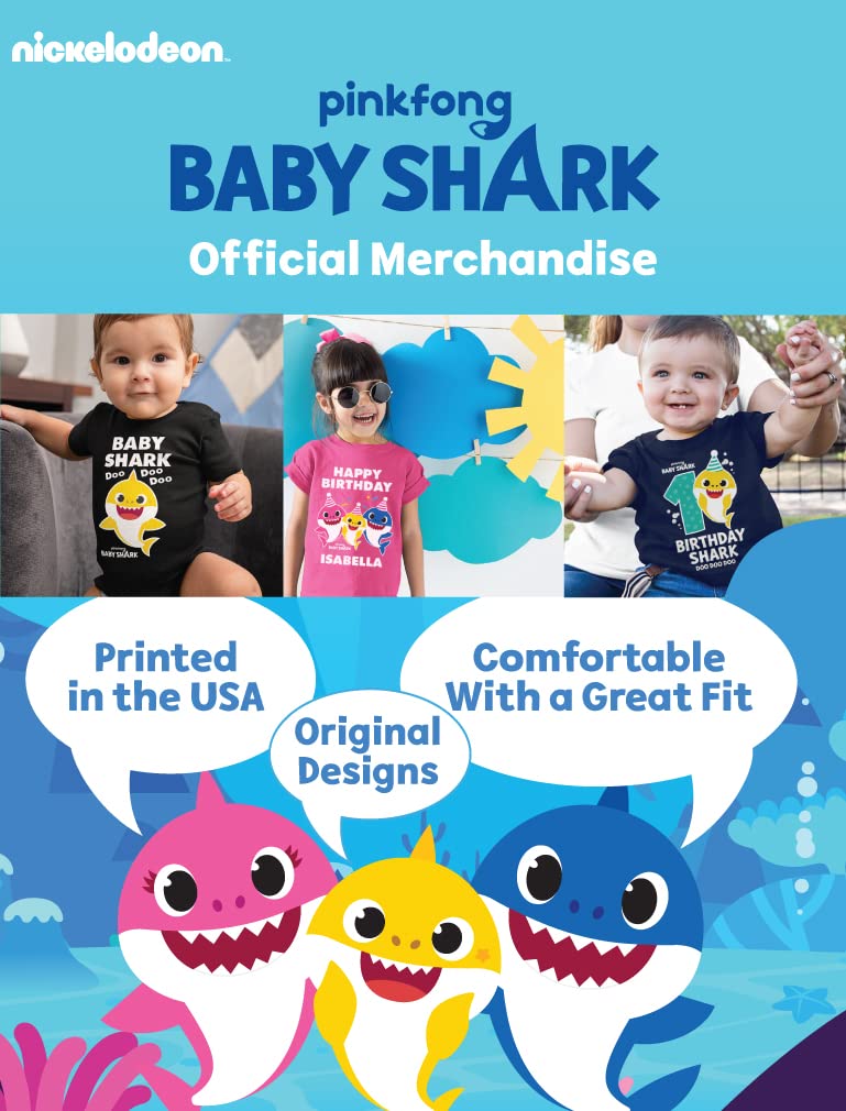 Baby Shark 2nd Birthday Shirt - Toddler Outfit for 2 Year Old Boy or Girl - Cute Kids Party Tee 2T Pink