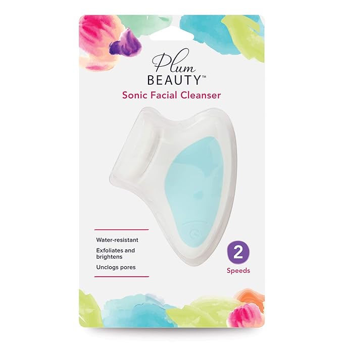 Sonic Facial Cleansing Brush – Gentle Dual-Speed Electric Exfoliator, Water-Resistant Silicone Deep-Pore Face Scrubber for Men & Women