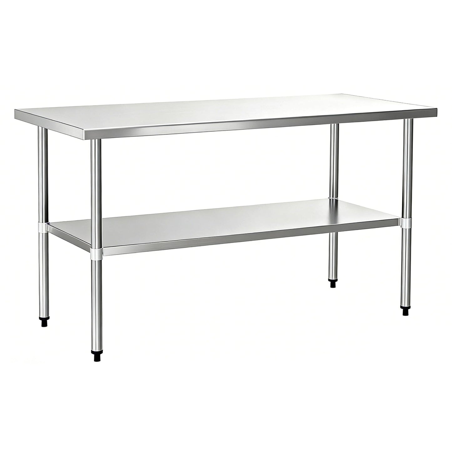 Okeyolive Stainless Steel Work Table 30 x 72 Inch, NSF Commercial Prep Table with Undershelf, Heavy Duty Food Prep Workstation