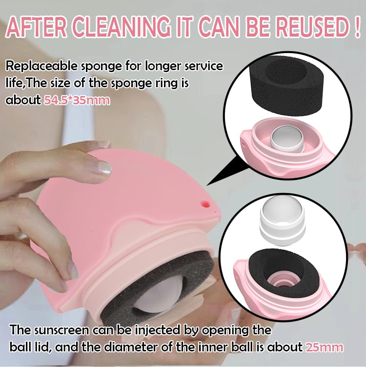 Sunscreen Applicator,Sunblock Buddy Brush with Protective Case,Sun Lotion Applicator Sun Cream Brush Set For Kids, Adults & Fami