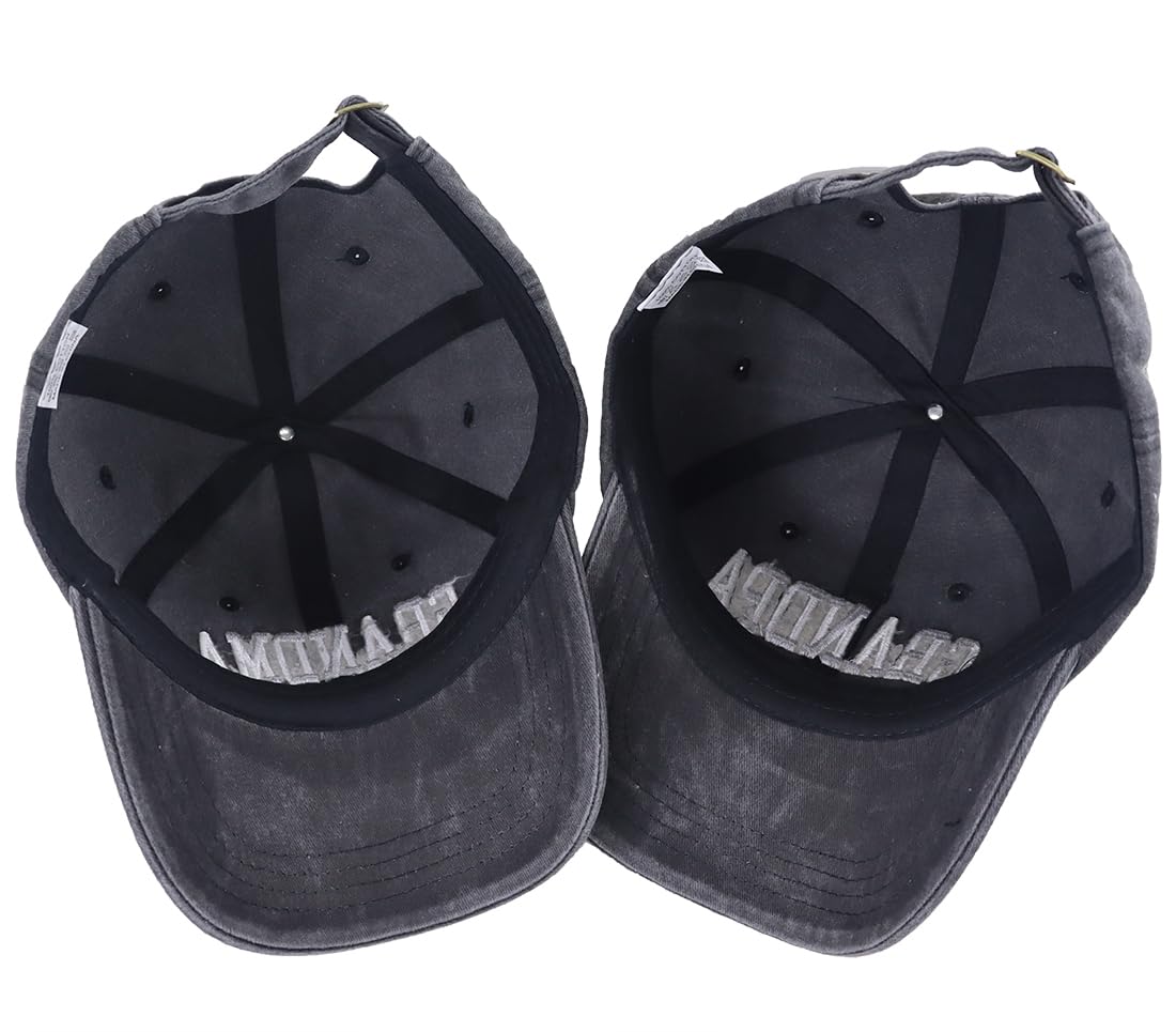 Grandpa and Grandma Est 2025 Hats for Men Women, New Grandparents Birthday Gifts for Baby Announcement, First Time Grandpa Grandma Baseball Cap Black