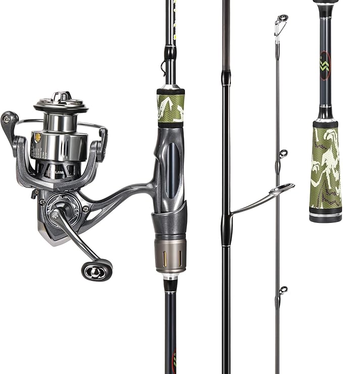 Sougayilang BD Fishing Rod and Reel Combos, Spinning & Casting Fishing Combo,30Ton+24Ton Graphite 2 Pc Fishing Poles with ...