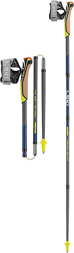 LEKI Traveller FX.One Carbon Collapsible Lightweight Trekking Poles for Hiking & Trail Running