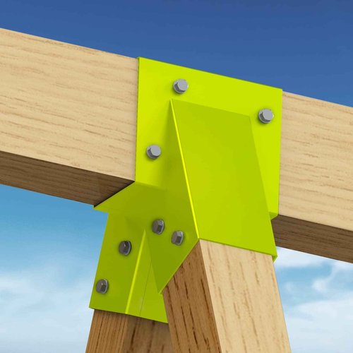 Highpro 4 Heavy Duty Swingset Hardware and 1 Swing Set Middle Bracket, Swing Hangers for Wooden Sets Hardware A-Frame Swing Set Parts with All Mounting Hardware for Porch, Patio, Playground Indoor/Out