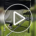YOUNG WOOD Camping Directors Chair, Lightweight Oversized Portable Folding Chair with Side Table and Storage Pockets for O...