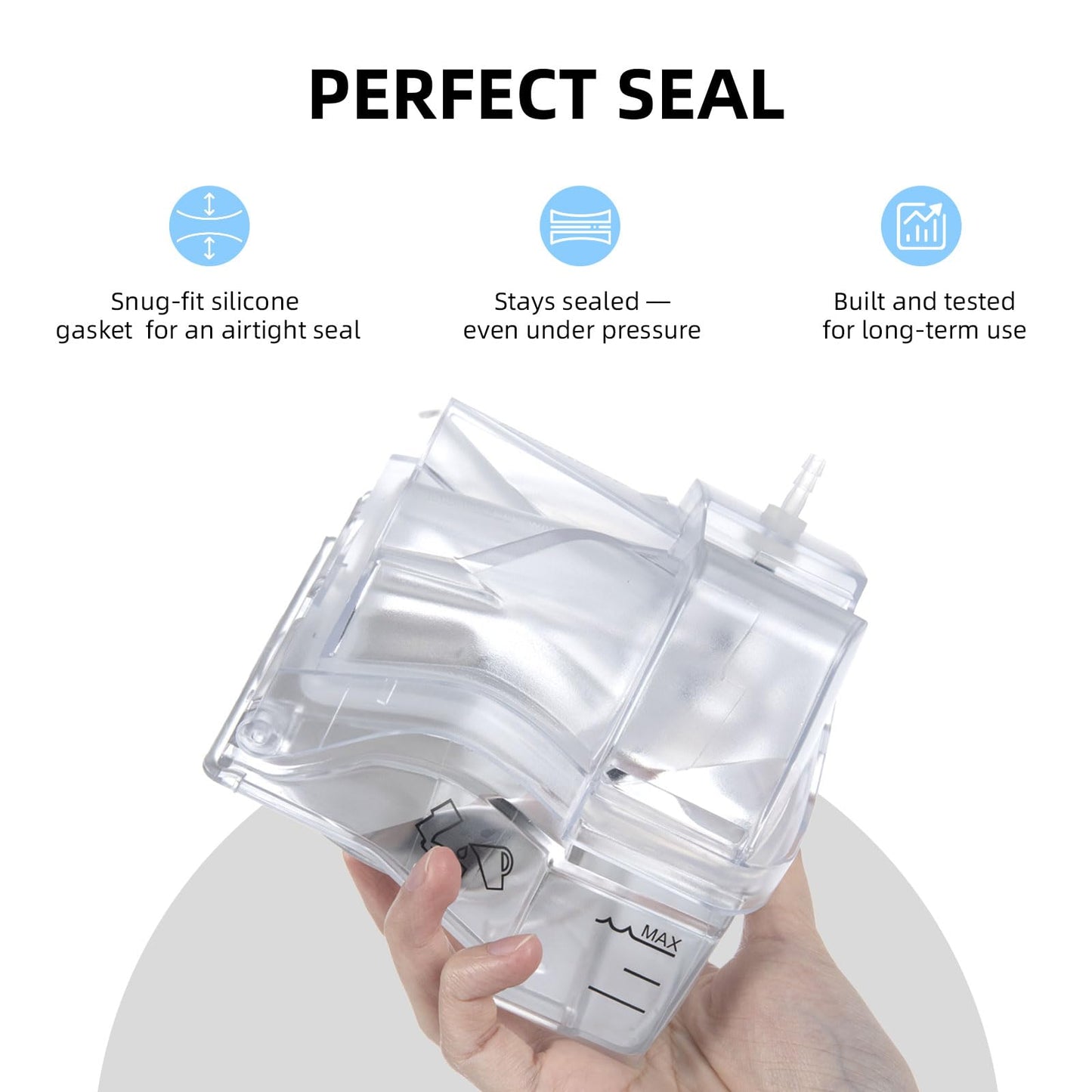 Universal Tubing Adapter for AirSense 10 & AirCurve 10 with Silicone Gasket & 1 Pack Replacement Cartridge Filter Kit, Compatible for Cleaner Machines