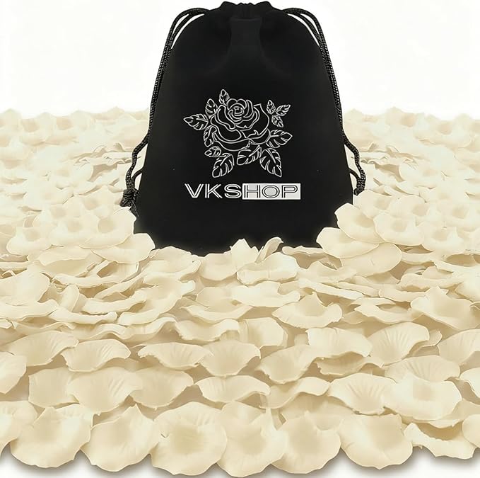 VKshop 4500 Pieces Red Rose Petals,Artificial Fake Rose Petals,Flower Petals for Romantic Night, Wedding, Event, Party, De...