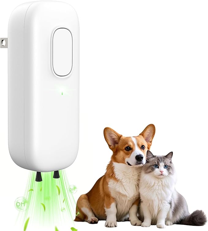 Cat Litter Deodorizer 99% Negative Ion Odor Eliminator, Plug In Filter-free Air Purifier for Pets, Bedroom, Office, Kitchen, Toilet, Wardrobe, Shoe, Garage, Quiet Portable Mini Air Cleaner