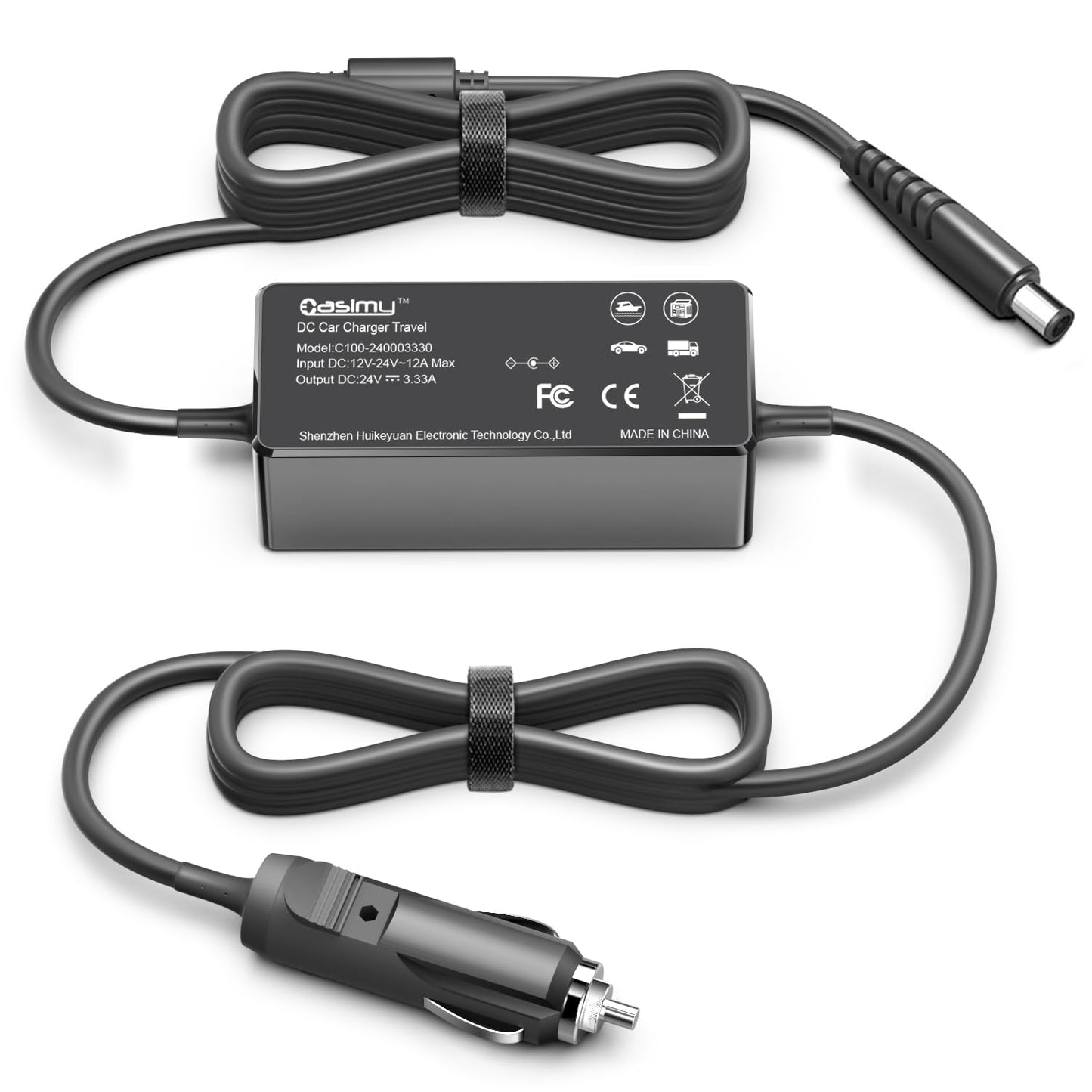CASIMY 24V DC Car Battery Charger for 3B Luna Model G3 BPAP 25A LG3700 LG3700W A20 LG3600 LG3500 E3922318301 REF 10230444 REF10230444 Luna G3 CPAP BiPAP Machine APD DA-80A24 Power Supply Auto Adapter