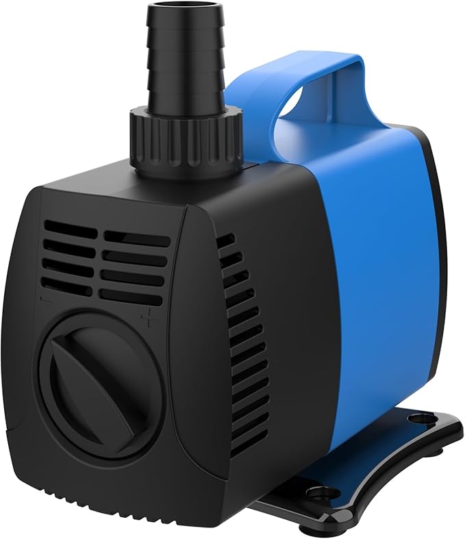 JAJALE 634 GPH Amphibious Submersible and Inline Water Pump - For Aquarium, Pond, Hydroponics, Fountain with Ceramic Shaf...