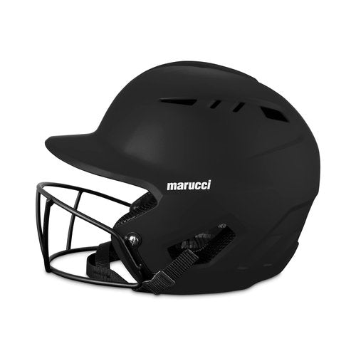 DURAVENT Fastpitch Batting Helmet with Facemask, Black, Adult Large