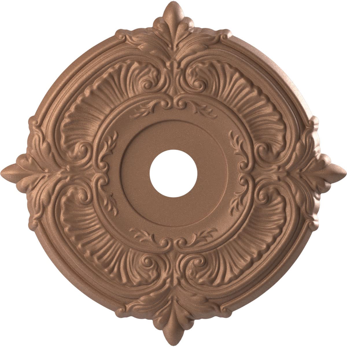 Ekena Millwork 22Od X 3 1/2Id X 1P Attica Thermoformed Pvc Ceiling Medallion (Fits Canopies Up To 7 3/4), Aged Copper