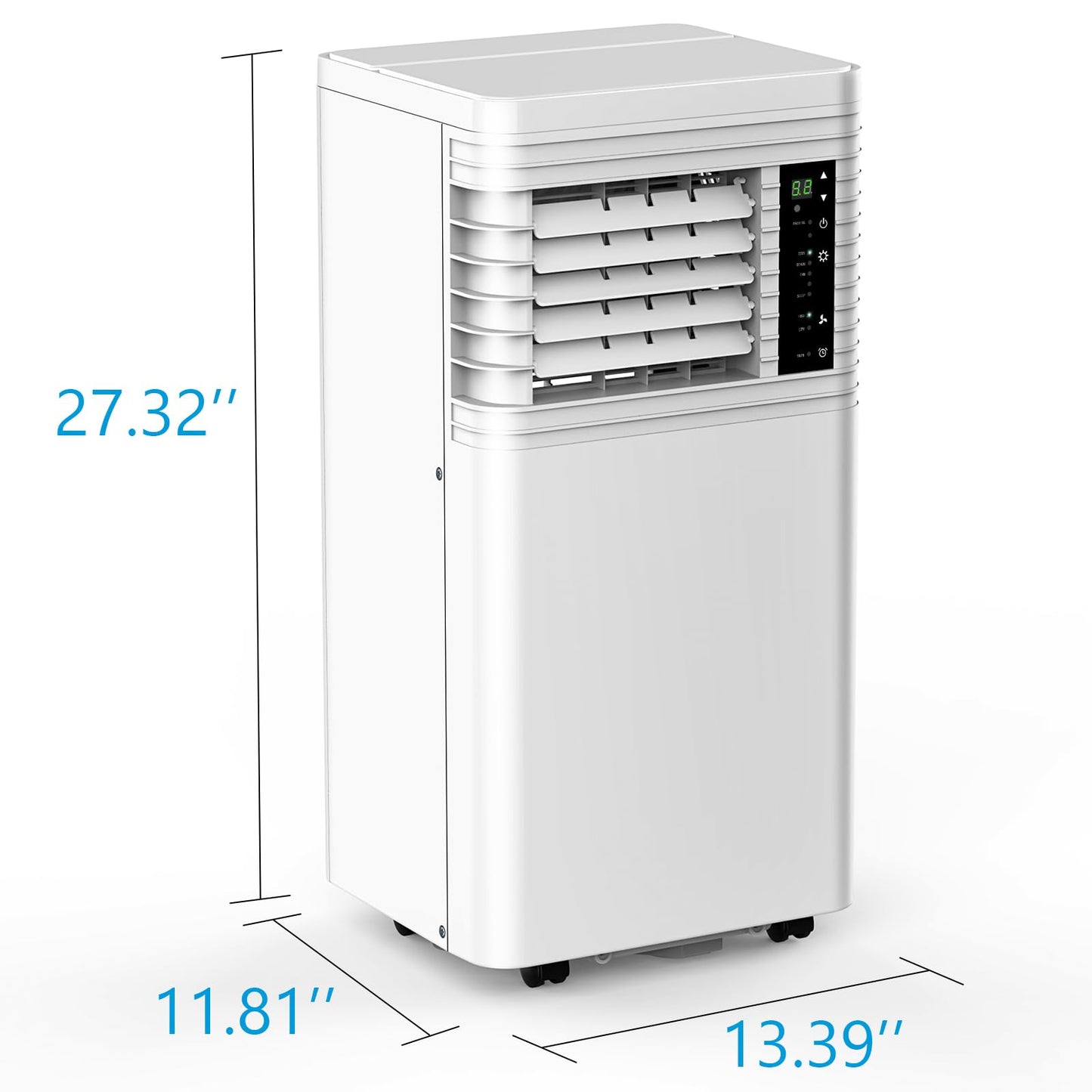 Antarctic Star Portable Air Conditioners 8,000 BTU, Small Portable AC with Cooling, Fan, Dehumidifier Function, 24H Timer, Cooling up to 350 Sq.Ft. Window Kit Panel, 62ºF and 86ºF Temperature Range