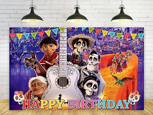 Day of The Dead Backdrop for Birthday Party Decorations Mexican Fiesta Style Background for Party Cake Table Decorations D...
