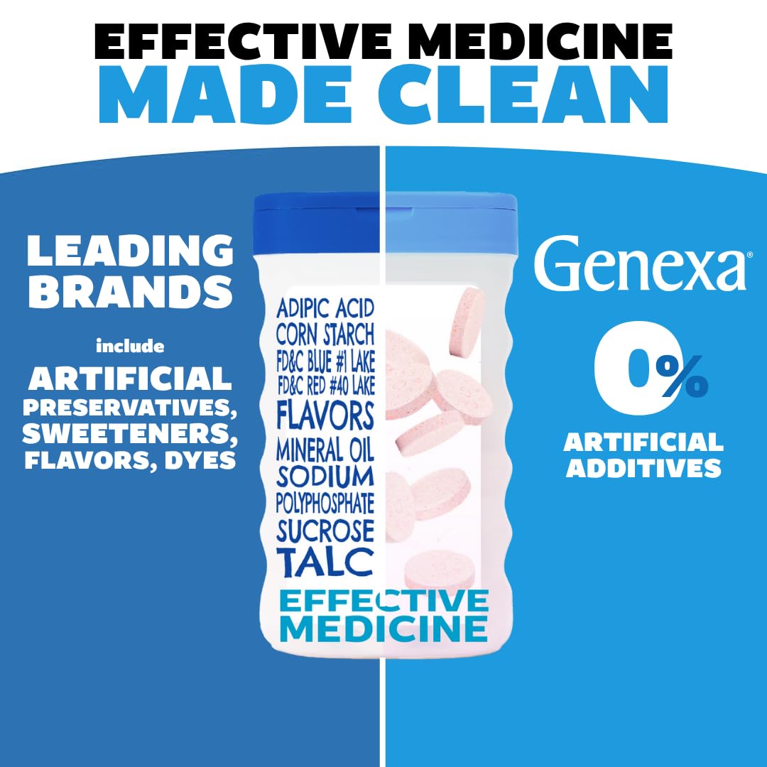 Genexa Adult Clean Acetaminophen & Antacid Combo | Headache & Heartburn Relief Bundle | Dye Free, 0% Artificial Additives | Vegan & Non-GMO | Medicine Made Clean | Ages 12+ (2 Pack)